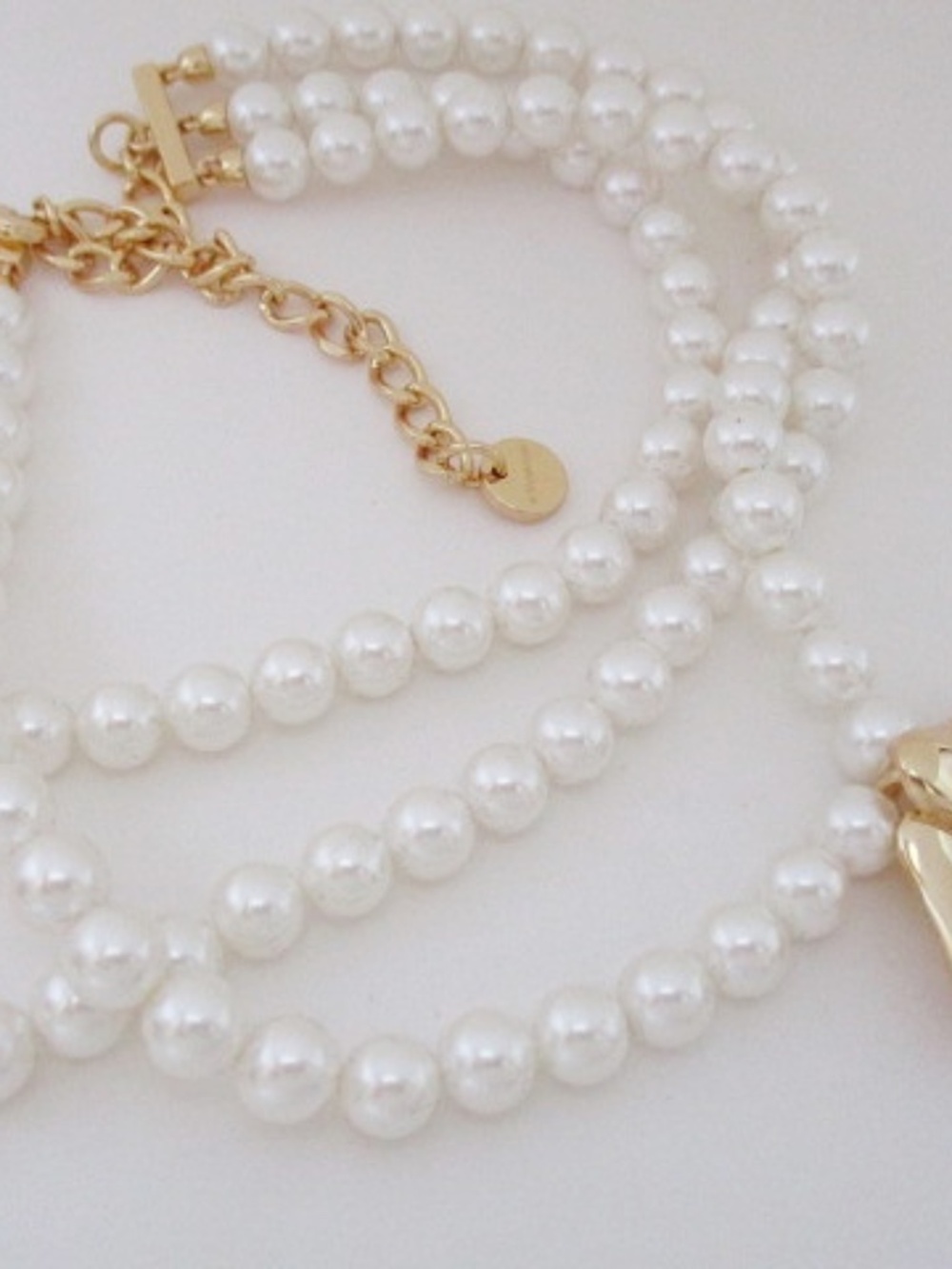SELF-PORTRAIT Gold Flower Pearl Chocker - Picture 5 of 6